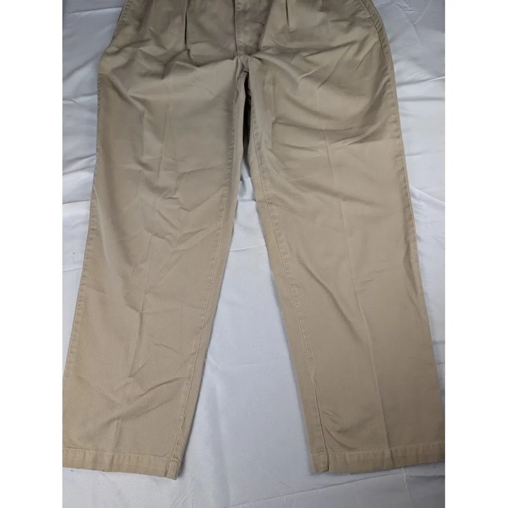Polo Ralph Lauren Chino Pants Men's 38x32 Khaki Tan Pleated Trousers